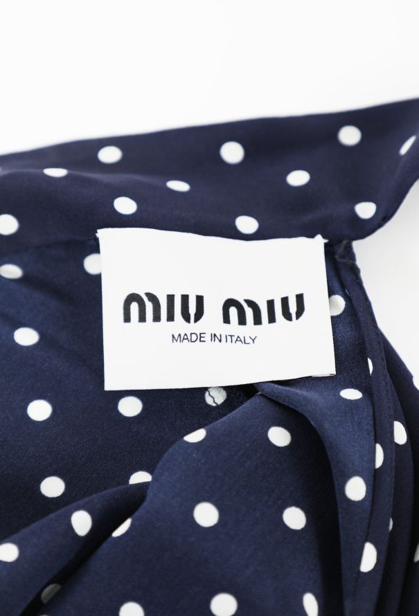 Miu Miu 2025 Crêpe De Chine Lavallière Dress - 5