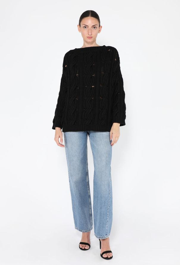 Valentino Cable-Knit Wool Sweater, 2022 - 3