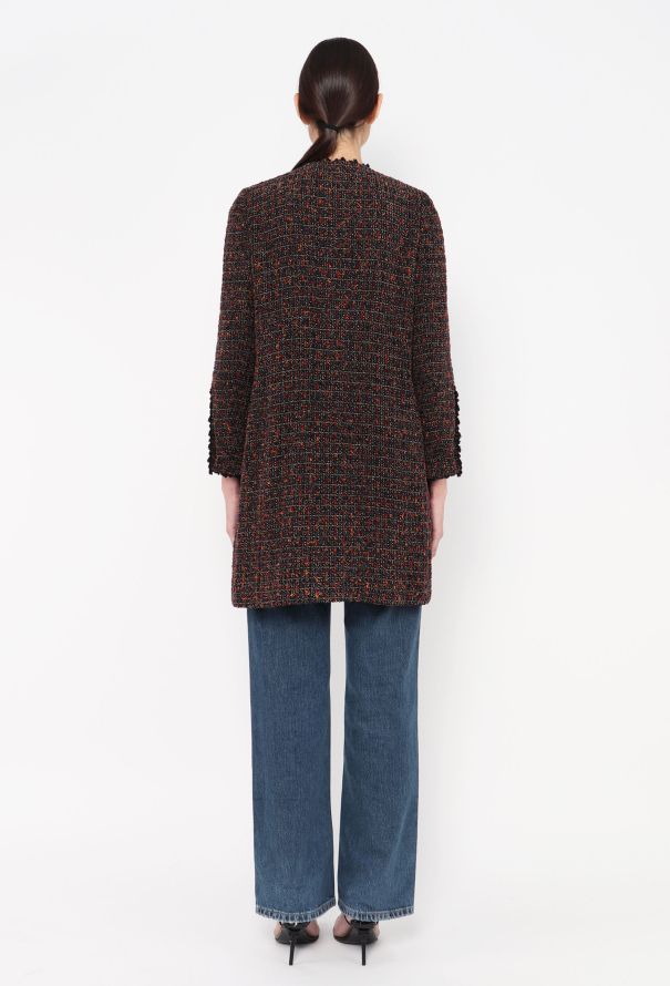 Chanel 1994 Tweed Frayed Trim Jacket - 4