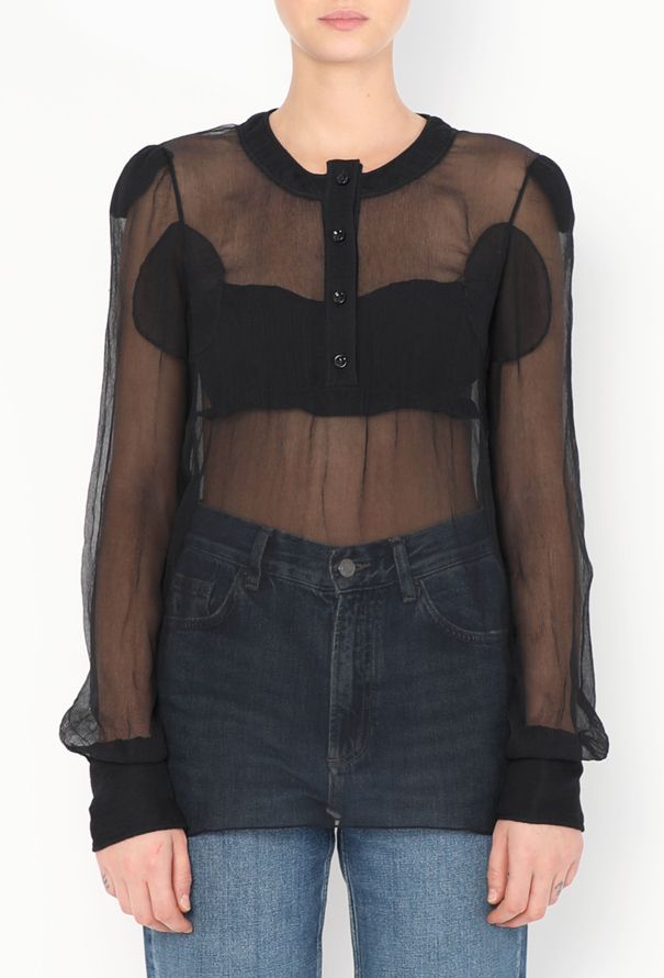 Givenchy Chiffon Patchwork Blouse - 1