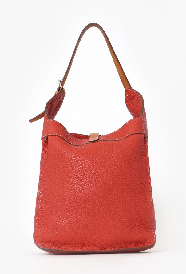 Hermès Orange Clémence Marwari Bag - 3