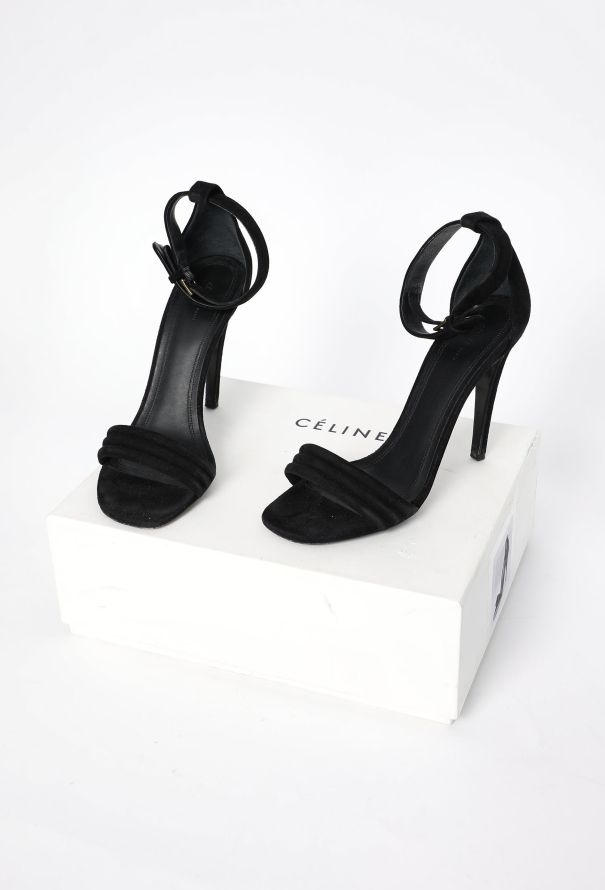 Céline 2011 Sculpted Suede Sandals - 5