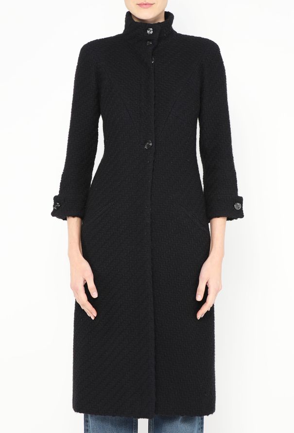 Chanel F/W 2009 Tweed High-Collar Coat - 2
