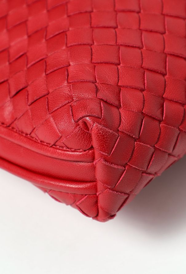 Bottega Veneta Red Intrecciato Nodini Crossbody Bag - 9 Bottega Veneta Red Intrecciato Nodini Crossbody Bag - 9