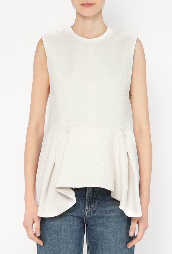 Céline S/S 2012 Jacquard Peplum Top - 3