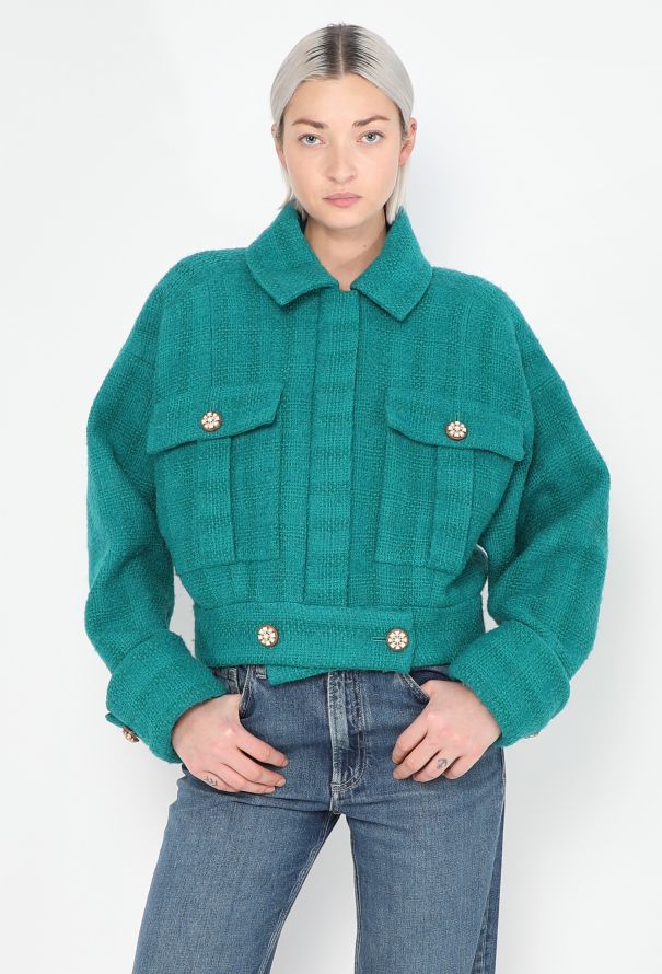 Chanel F/W 2019 Tweed Bomber Jacket - 1