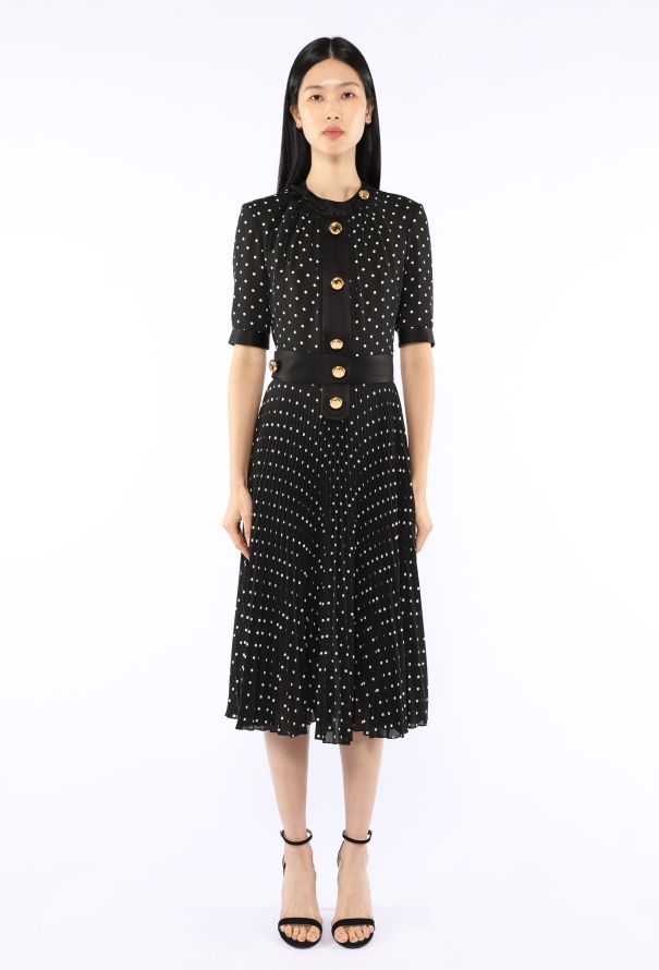 Prada Pleated Polka Dot Dress, 2020 - 1