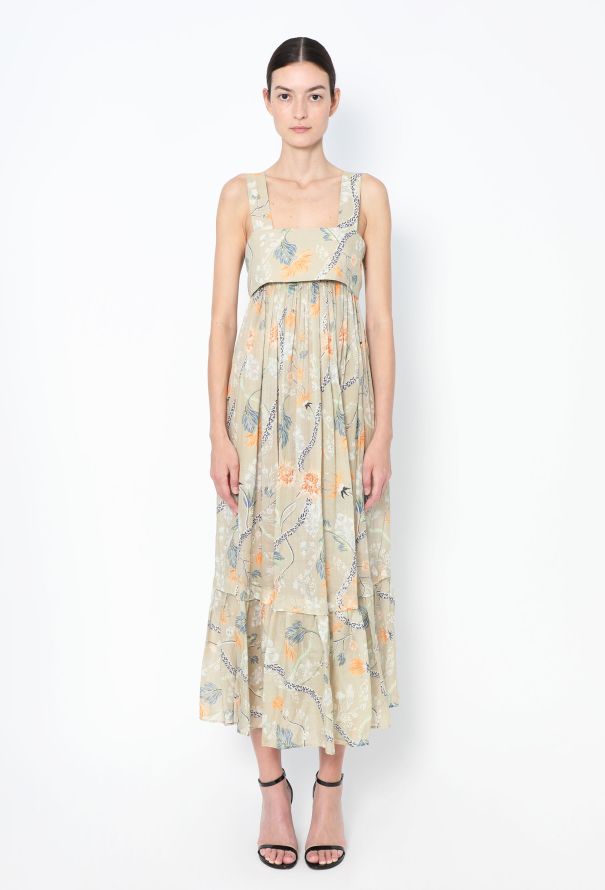 Chloé 2020 Ruffled Floral Bow Dress - 1