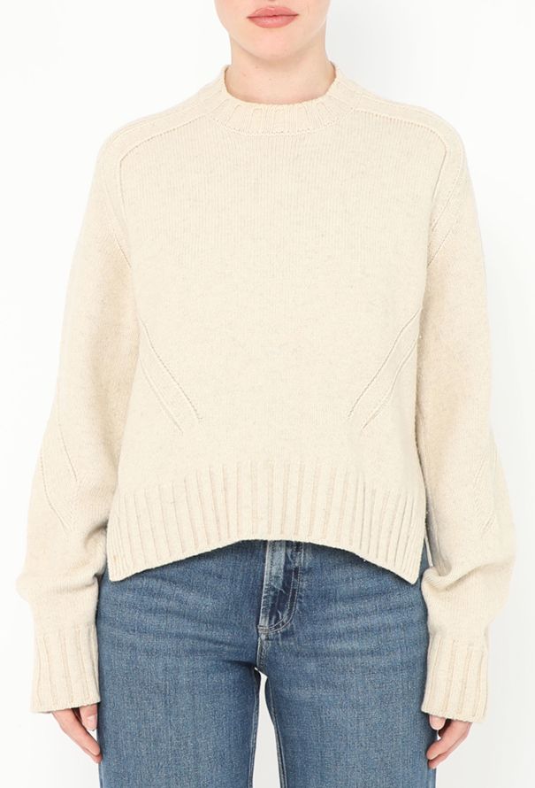 Céline Ribbed Trim Knit Sweater - 1