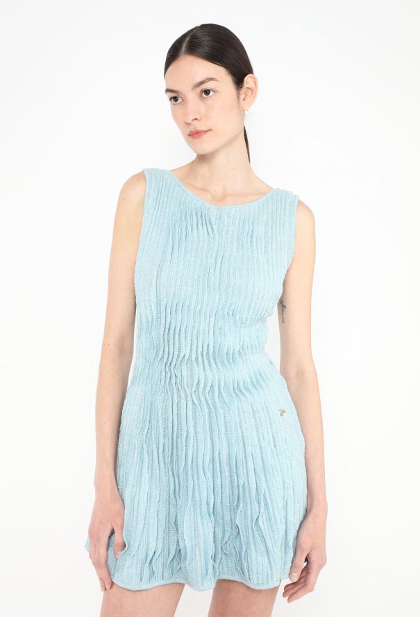 Chanel Pleated Cashmere 'CC' Dress - 1