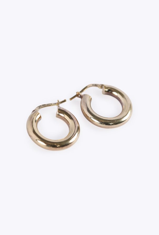 Bottega Veneta Gold-Plated Sterling Silver Mini Hoop Earrings, 2022 - 2