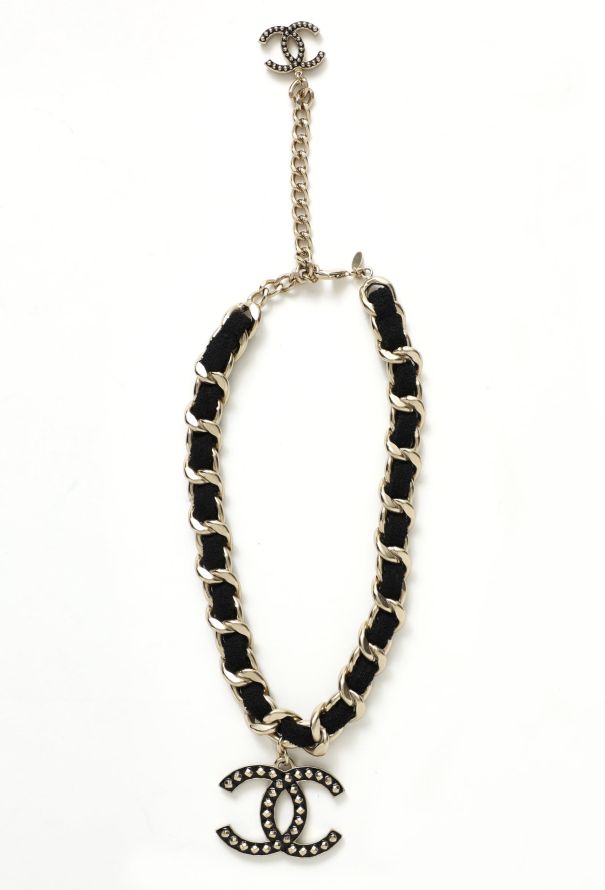 black chanel necklace authentic