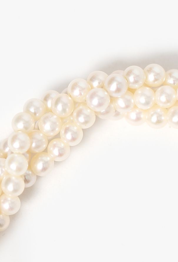 Cartier Agrafe Diamond and Pearl Bracelet - 6