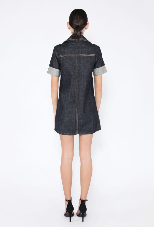 Chloé 2007 Denim Workwear Dress - 4