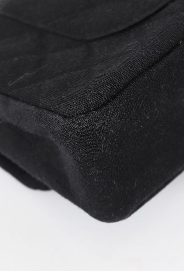 Chanel Black Jersey 2.55 Medium Flap Bag - 9