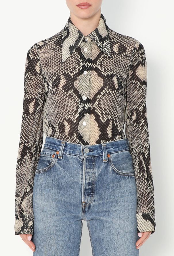 Prada 2020 Snake Print Crêpe Top - 1