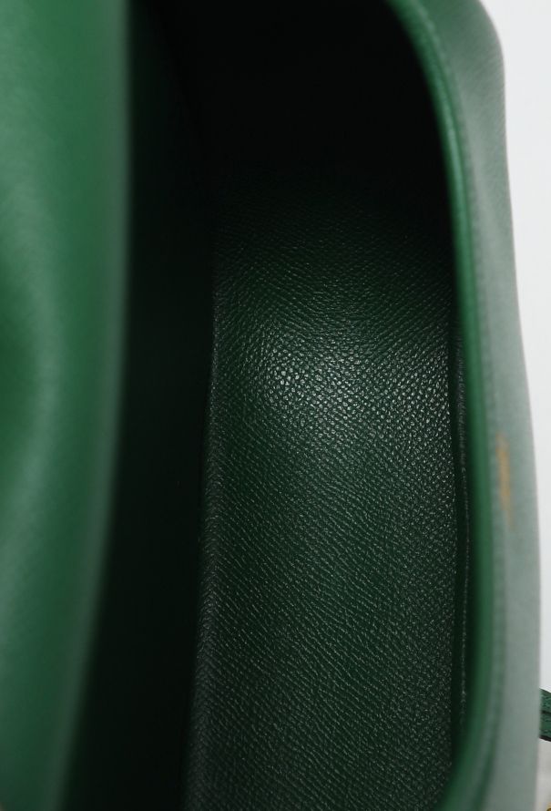 Hermès Vintage Green Bamboo Duffle Bag - 12