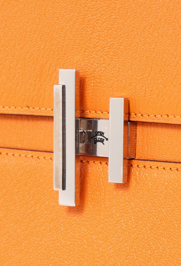Hermès Abricot Chèvre Mysore Cinhetic Bag - 14