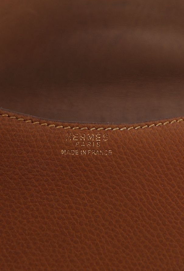 Hermès Rare Gold Courchevel Passe-Guide Saddle Bag - 11