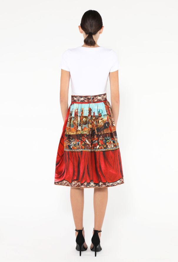Dolce & Gabbana S/S 2013 Printed Pleated Skirt - 4