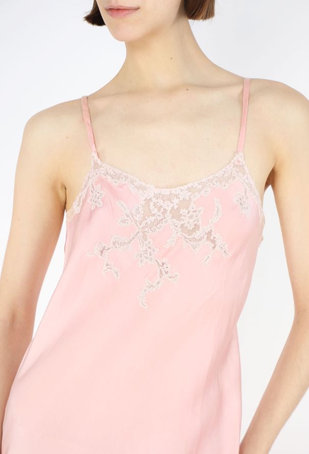 Dior Vintage Silk & Lace Nightgown Set - 5