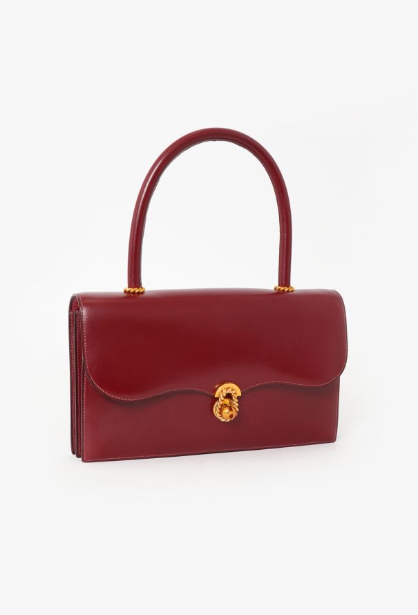 Hermès '70s Rouge H Box Escale Top Handle Bag - 2 Hermès '70s Rouge H Box Escale Top Handle Bag - 2