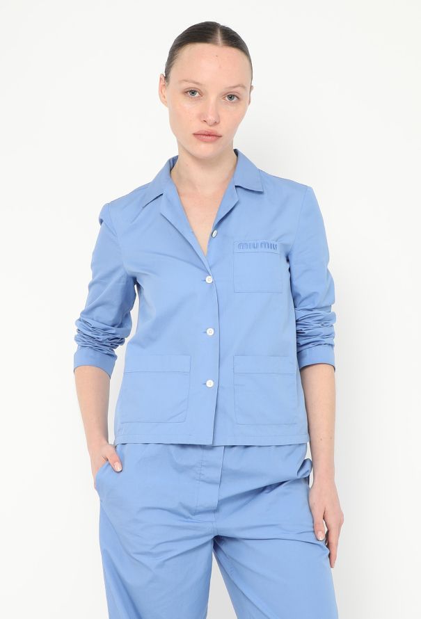 Miu Miu F/W 2024 Poplin Pajama Top - 1 Miu Miu F/W 2024 Poplin Pajama Top - 1