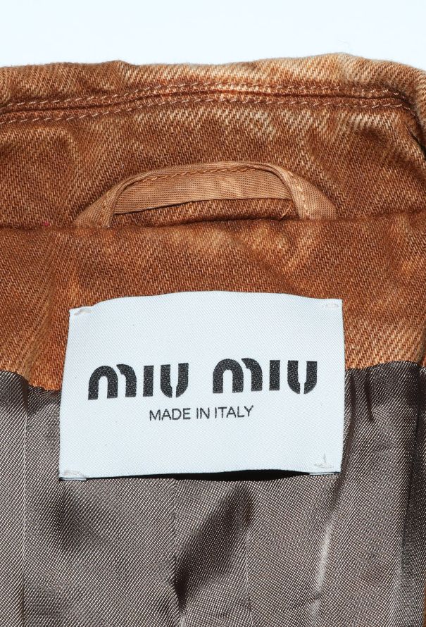 Miu Miu S/S 2023 Denim Emblem Coat - 6