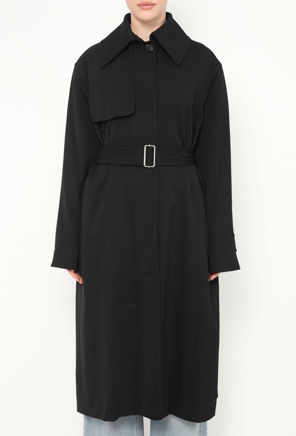 Céline Belted Twill Trench Coat - 3 Céline Belted Twill Trench Coat - 3