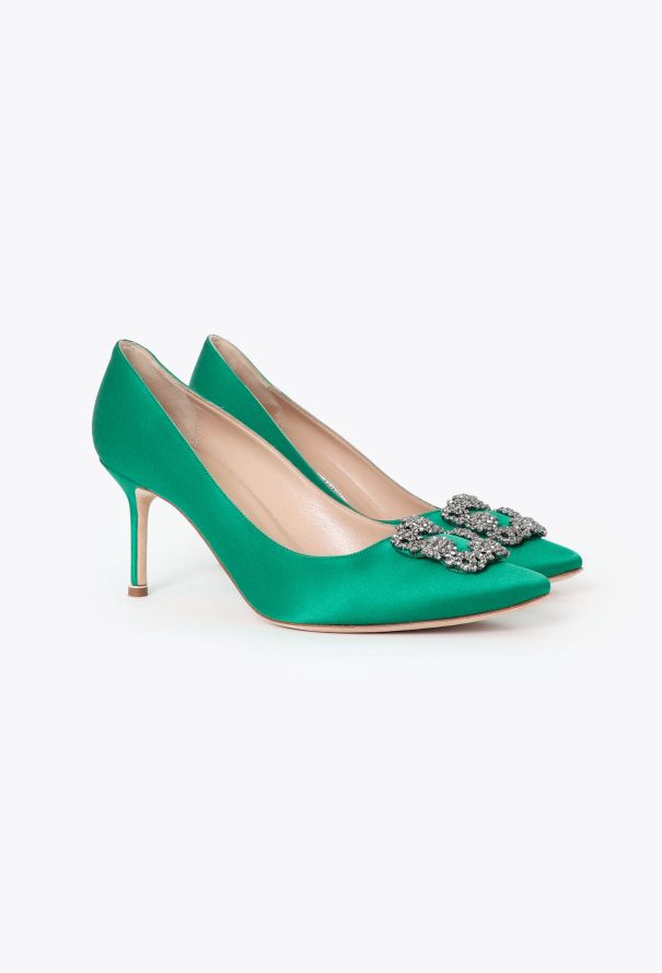 Manolo Blahnik 2020 Hangisi Satin Pumps - 3 Manolo Blahnik 2020 Hangisi Satin Pumps - 3