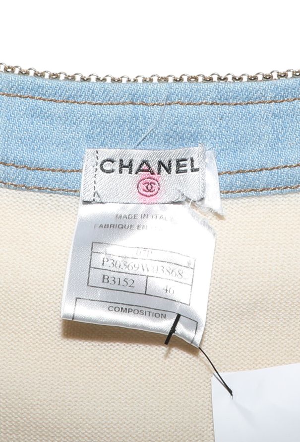 Chanel 2007 Denim Trim 'CC' Cardigan - 6