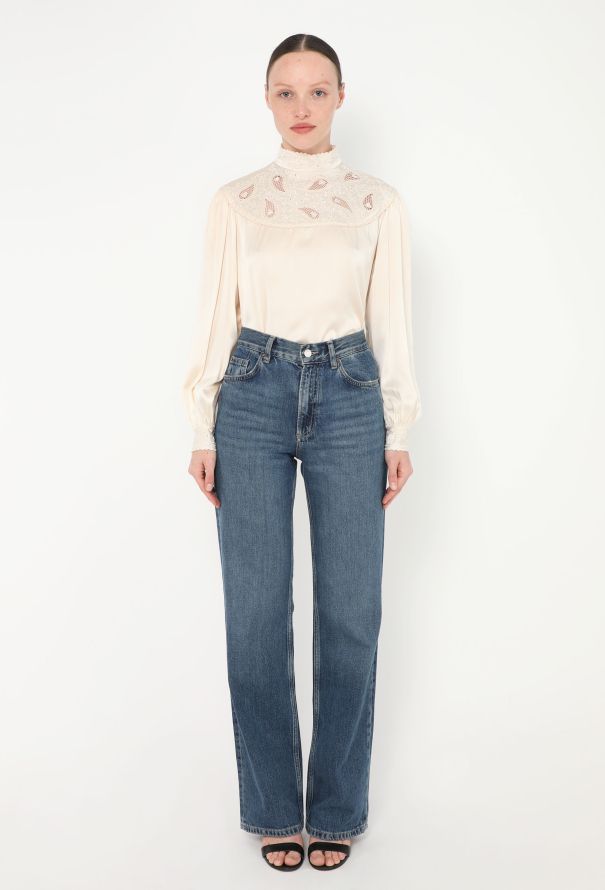 Hanae Mori '80s Embroidered Silk Blouse - 4 Hanae Mori '80s Embroidered Silk Blouse - 4