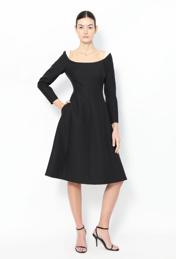 Valentino F/W 2013 Flared Boat Neck Dress - 4