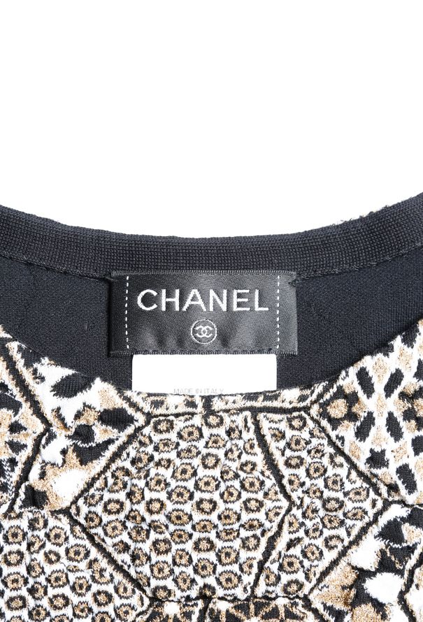 Chanel 2015 Lamé Intarsia Knit Dress - 5