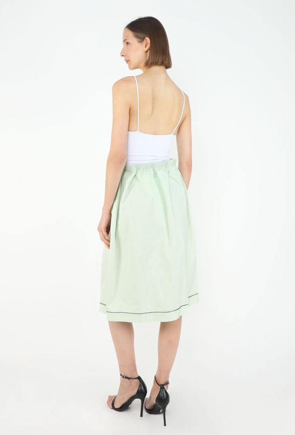 Prada F/W 2025 Ruched Cotton Skirt - 5