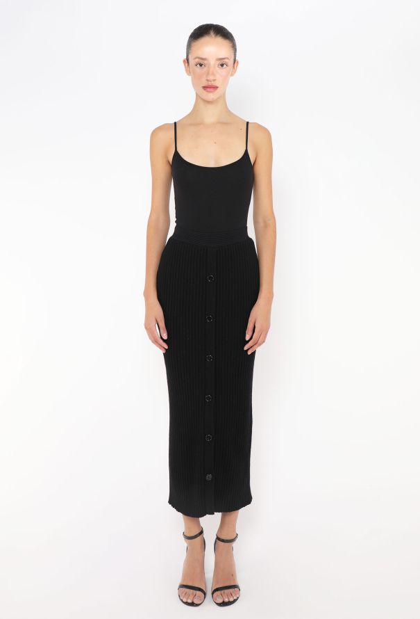 Céline Button-Down Knit Skirt - 2