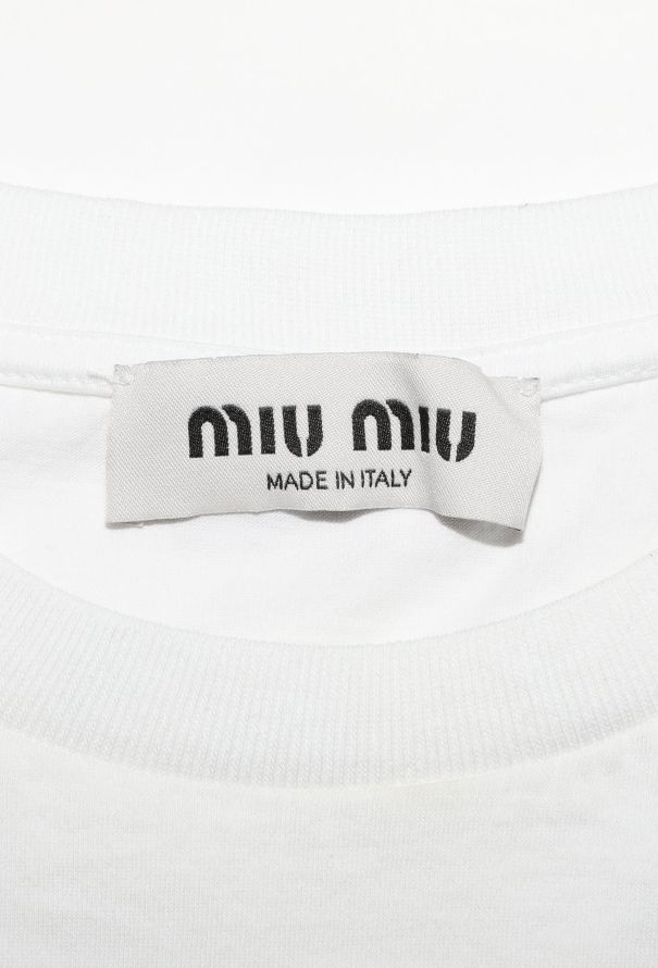 Miu Miu 2023 Cropped Emblem T-Shirt - 5 Miu Miu 2023 Cropped Emblem T-Shirt - 5