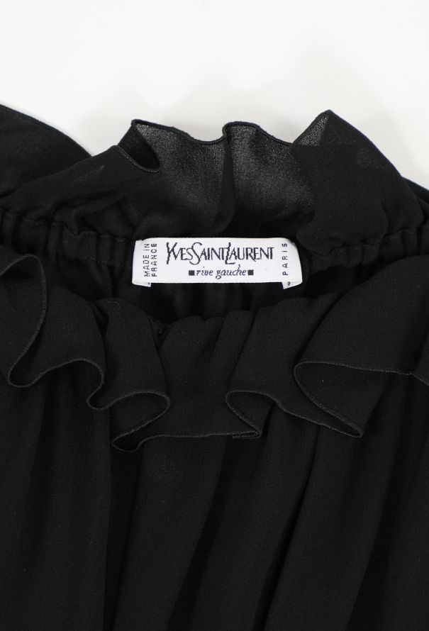 Saint Laurent Tom Ford 2001 Ruffled Chiffon Blouse - 5