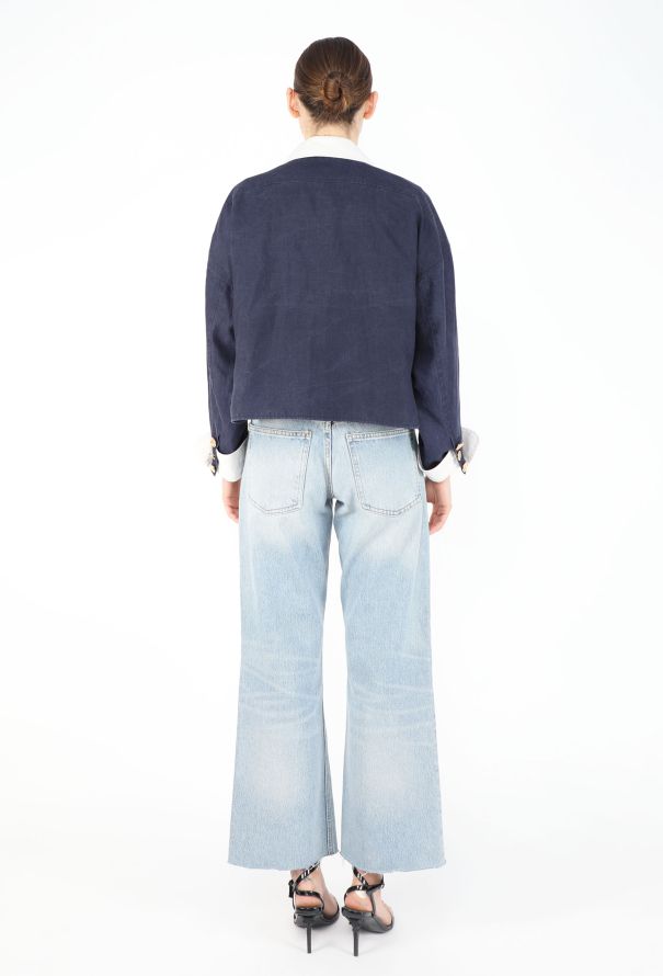 Chanel '80s Marinière Cropped Jacket - 4