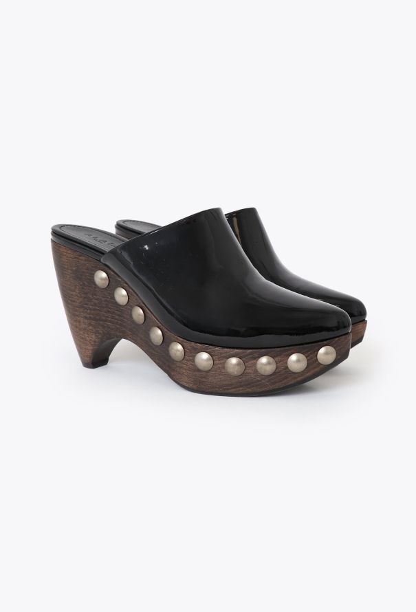 Alaïa S/S 2022 Patent Studded Clogs - 4