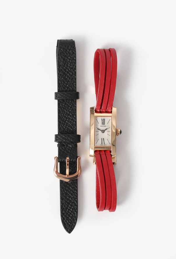 Cartier 18k Rose Gold Tank Mini Allongée Watch - 8
