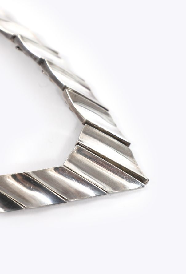 World Treasures Vintage Silver Modernist Choker Necklace - 3