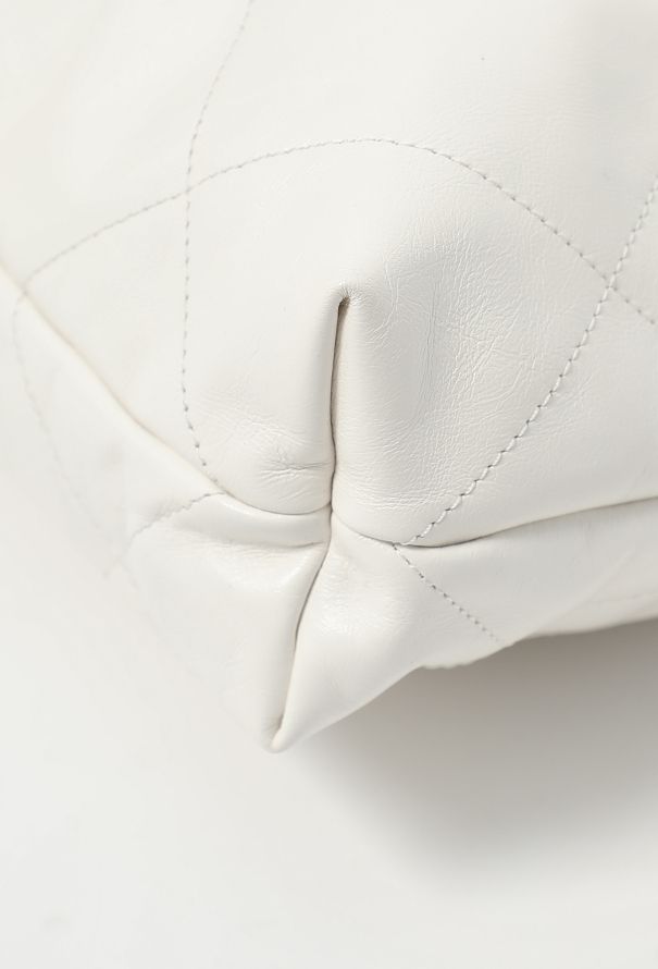 Chanel S/S 2022 White 22 Hobo Bag - 9