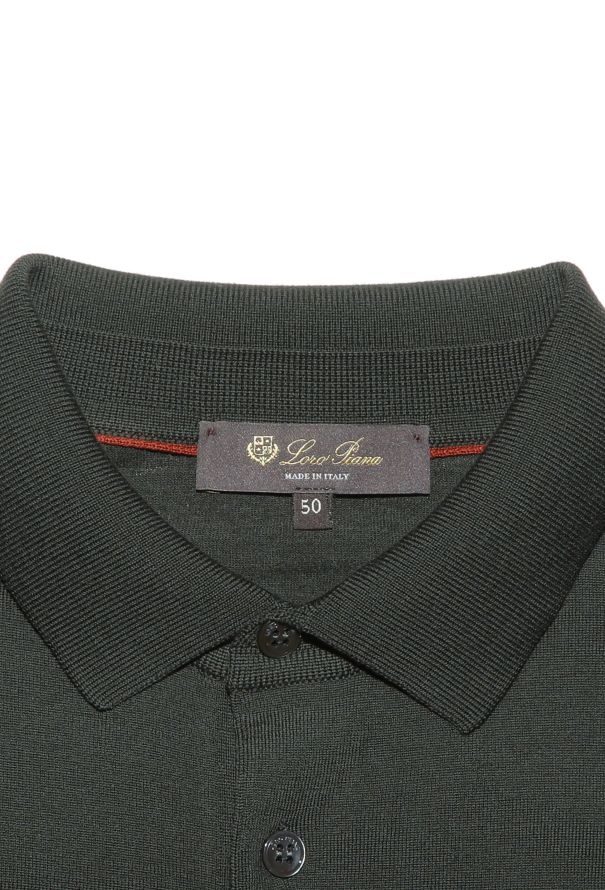 Loro Piana Forest Green Wool Polo - 4