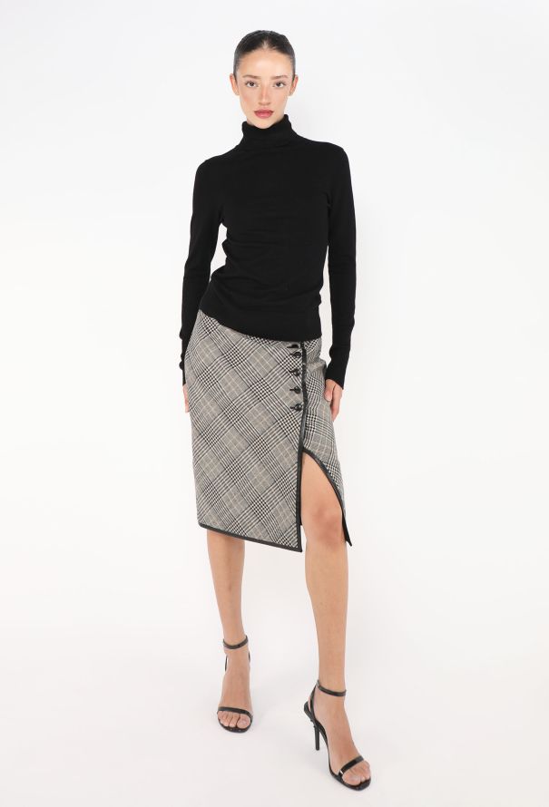 Saint Laurent F/W 2020 Plaid Wrap Skirt - 4