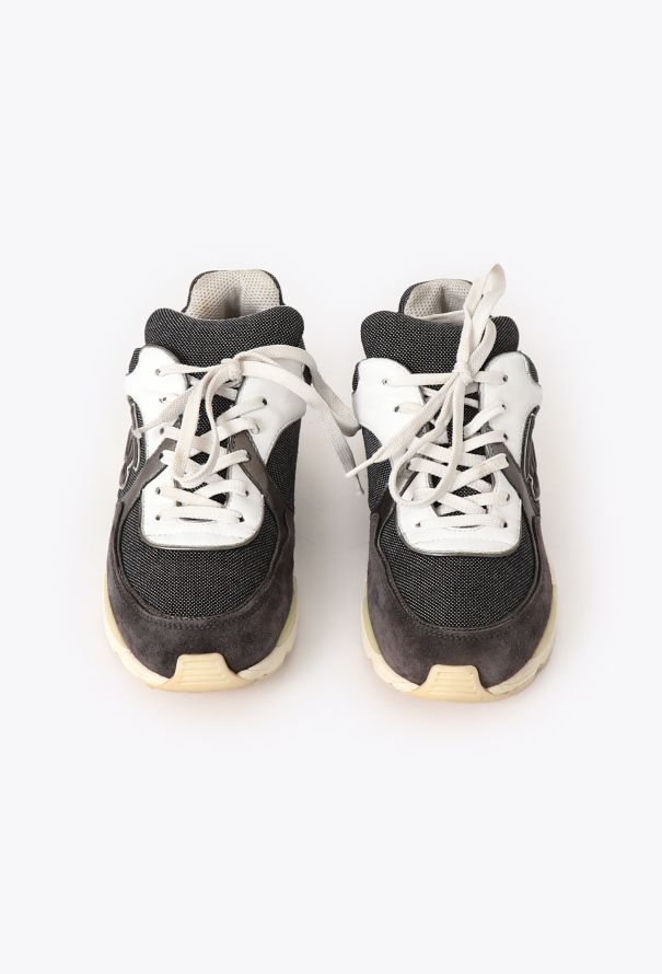Chanel Panelled Suede 'CC' Sneakers - 3