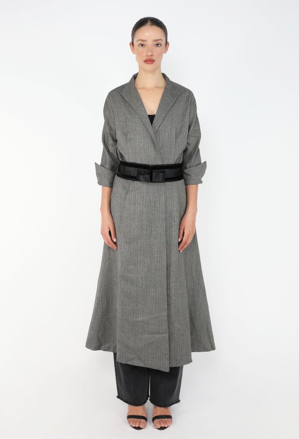 Chloé 2001 Herringbone Belted Coat - 1
