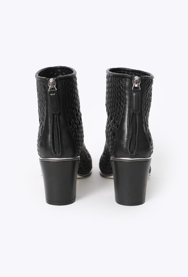 Chanel Woven 'CC' Cap-Toe Boots - 4