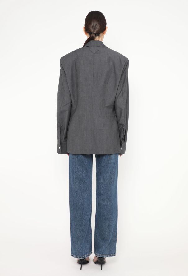 Prada S/S 2024 Padded Shoulder Blazer - 7 Prada S/S 2024 Padded Shoulder Blazer - 7