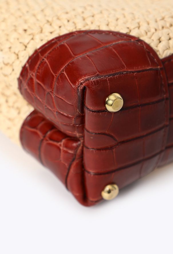 Bottega Veneta Mini Alligator & Raffia Andiamo Bag, 2026 - 12